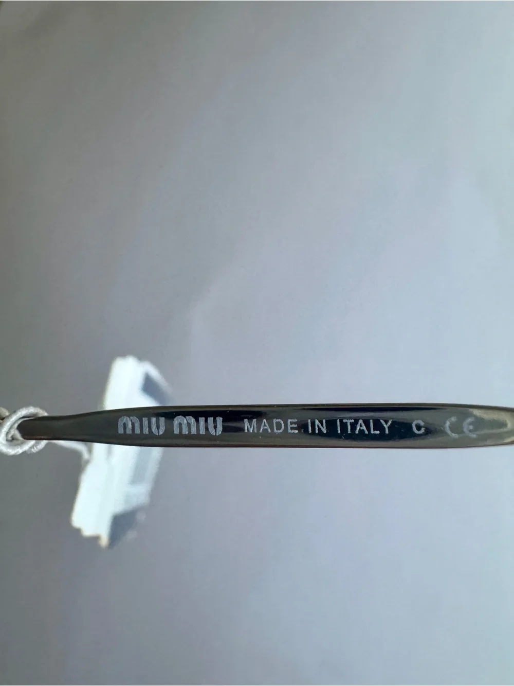 Miu Miu MU 66US-48 Rimless Crystal Shield Sunglasses NWT made in Italy